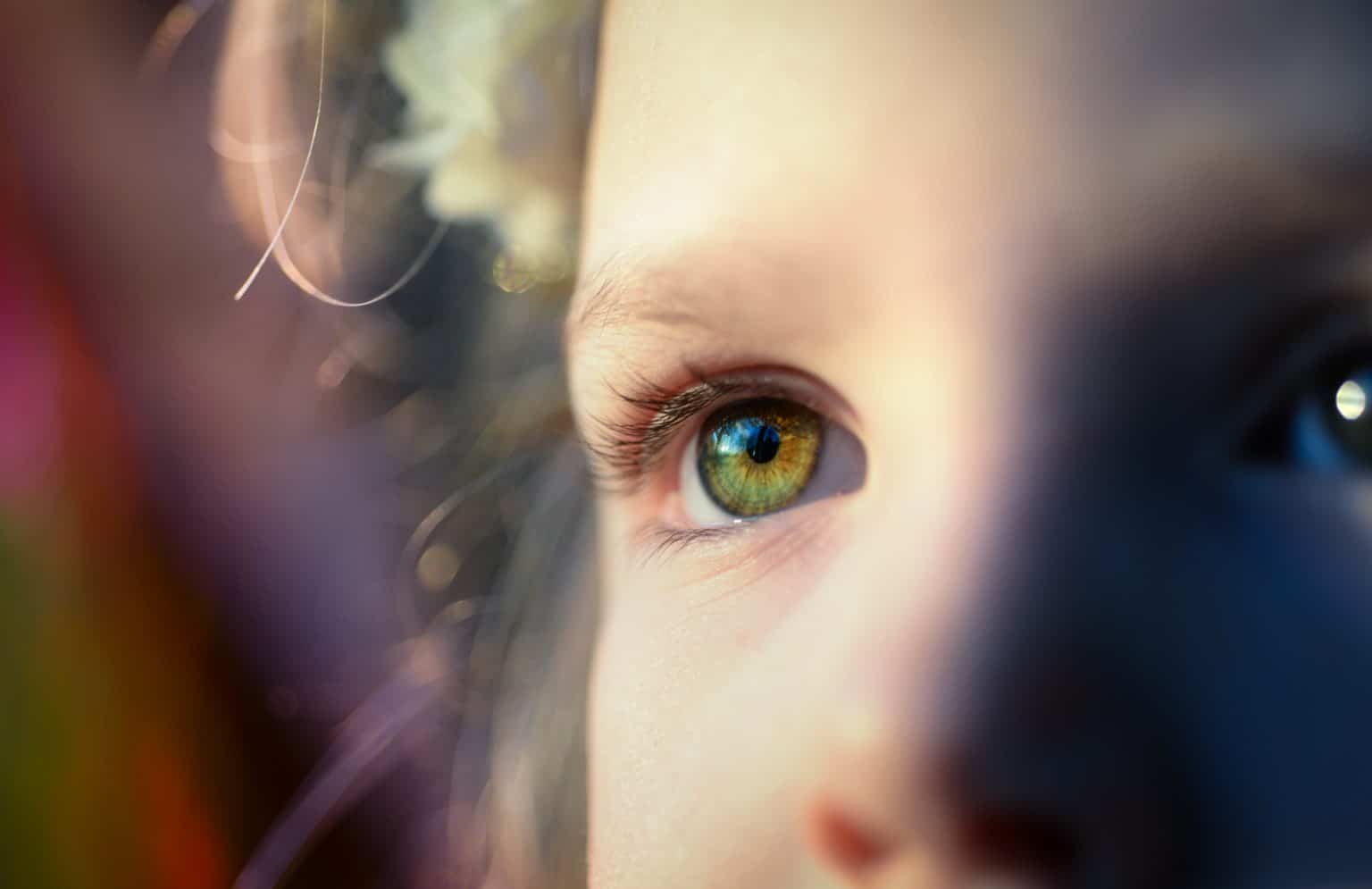 Close up of child's face to evoke emotion for common mental health concerns in kids and youth