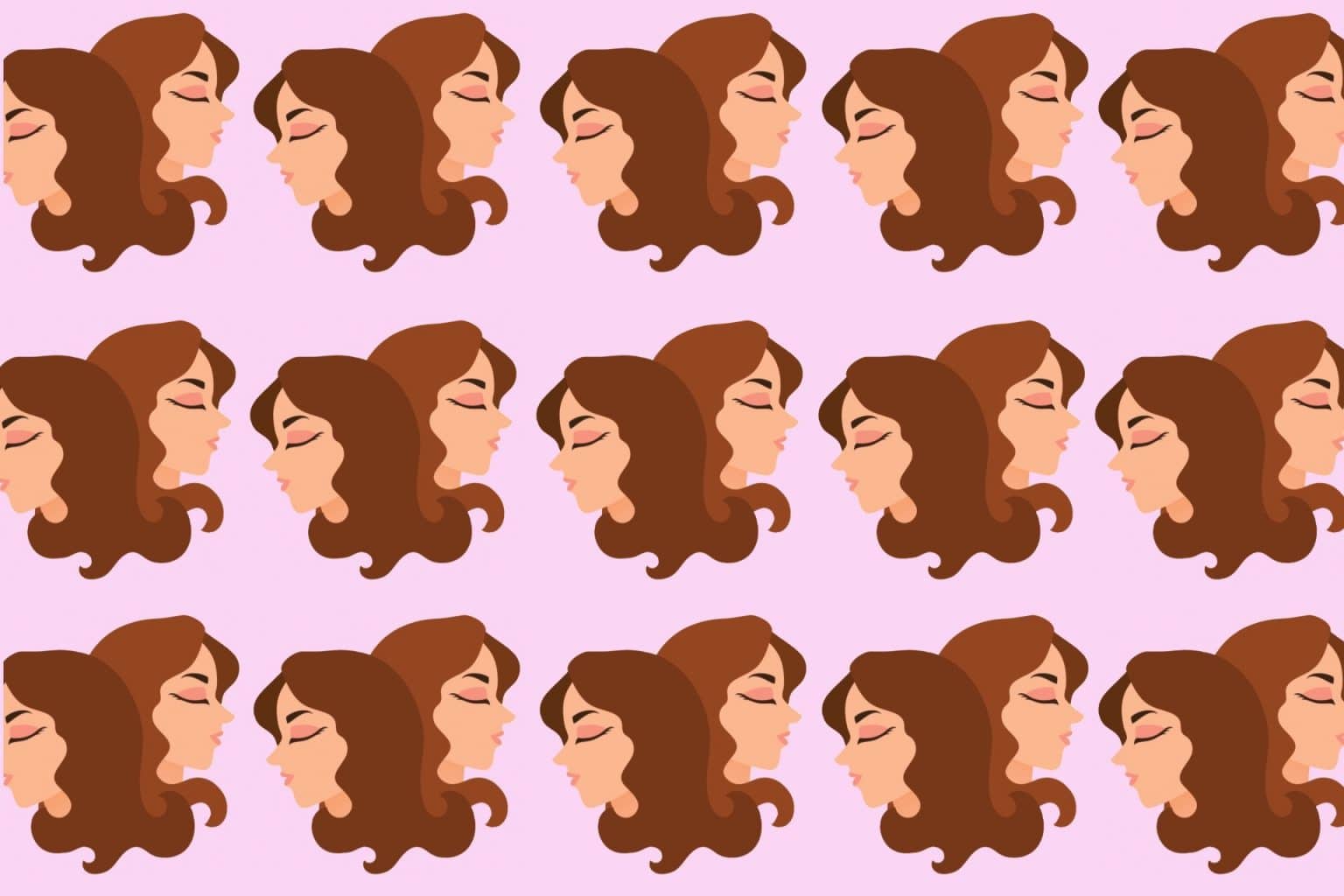 illustration of gemini on a pink background