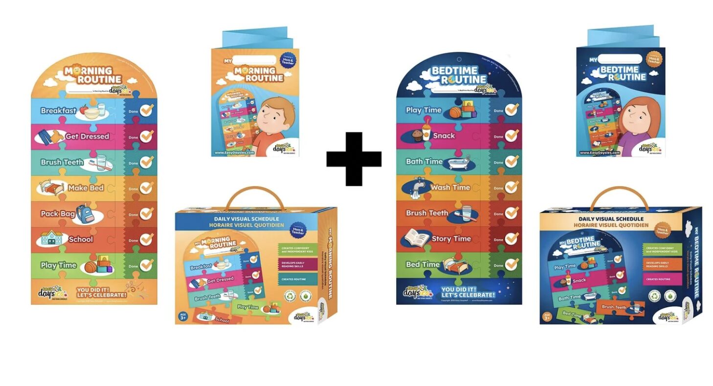 Easy Daysies Visual Schedules, including "My Morning Routine" and "My Bedtime Routine" puzzles