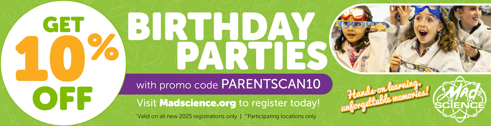Mad Science Birthday Party ad
