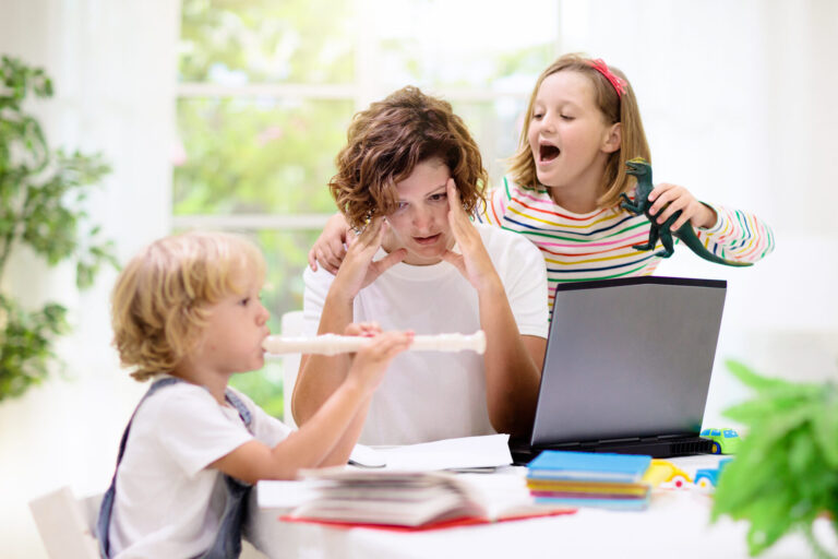 Mom experiencing stay-at-home parent guilt