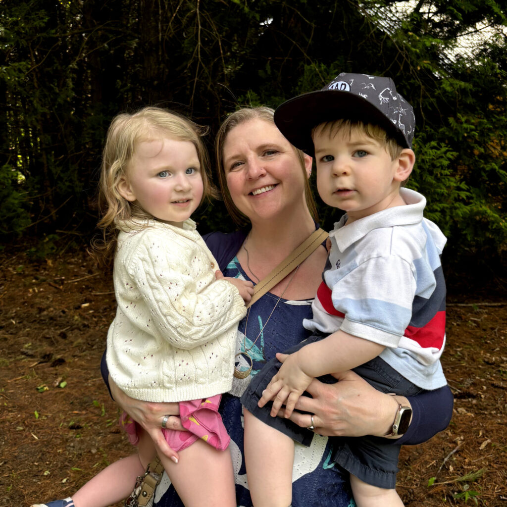 Dawn Cumby-Dallin with her two children